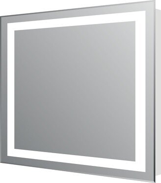 Lite Wall Mounted Modern Bathroom Vanity Backlit Lighted LED Mirror - Silver