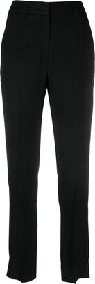 High-Waisted Slim-Fit Trousers-AK