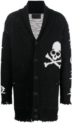 Intarsia-Knit Logo Cardigan-AC