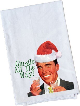 Gin-Gle All The Way | Decorative Christmas Flour Sack Towels Gifts Under 10