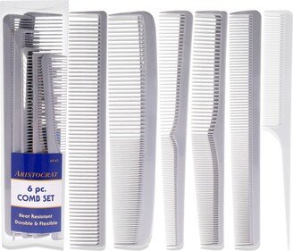 Heat Resistant Durable and Flexible Combs Set by for Unisex - 6 Pc Comb