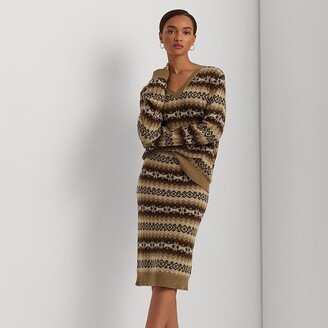 Ralph Lauren Fair Isle Wool-Blend Knit Pencil Skirt