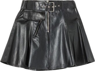 Moto leather skirt