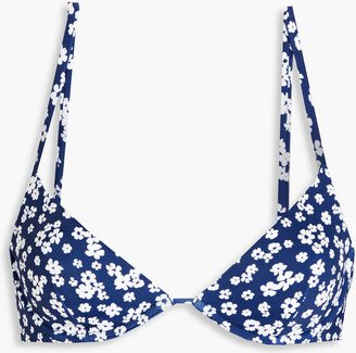 Floral-print underwired bikini top-AA