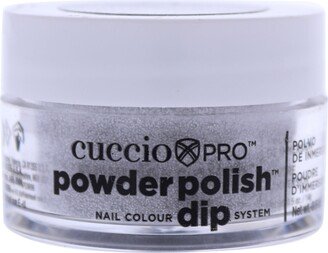 Pro Powder Polish Nail Colour Dip System - Silver with Silver Glitter by Cuccio Colour for Women - 0.5 oz Nail Powder