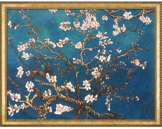 By Overstockart Branches of An Almond Tree In Blossom with Verona Braid Frame, 40.75 x 52.75