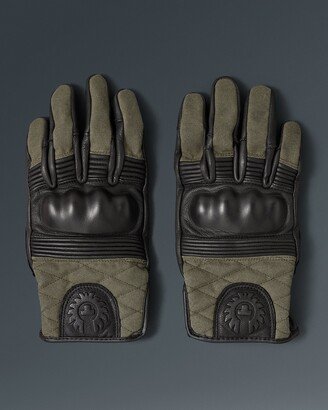 Calf Leather Hampstead Glove In Black / Forest Green