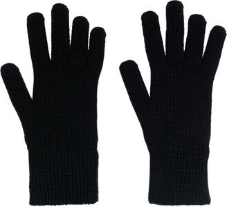 Logo-Patch Virgin Wool Gloves-AA