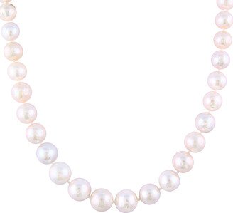 Splendid Pearls Rhodium Plated Silver 11-13Mm Pearl Necklace