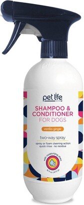 Pet Life Unlimited Shampoo & Conditioner for Dogs with Two-Way Spray - Vanilla Ginger - 16oz