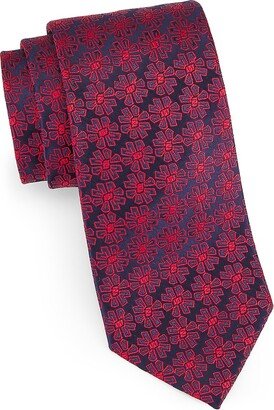 Flower Medallion Silk Tie