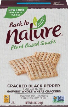 Back To Nature Crackers - Whole Wheat Black Pepper - Case of 12 - 8.5 oz