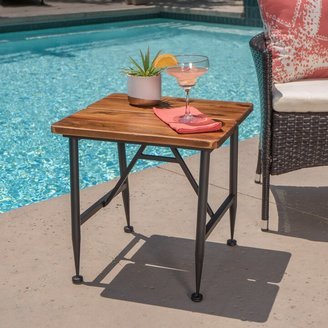 Eleanora Outdoor Acacia Wood End Table