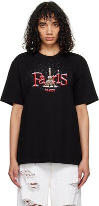 Black 'Snow In Paris' T-Shirt