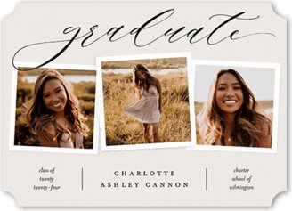 Graduation Announcements: Scholastic Snapshots Graduation Announcement, Grey, 5X7, Matte, Signature Smooth Cardstock, Ticket