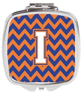 CJ1060-ISCM Letter I Chevron Blue & Orange No.3 Compact Mirror