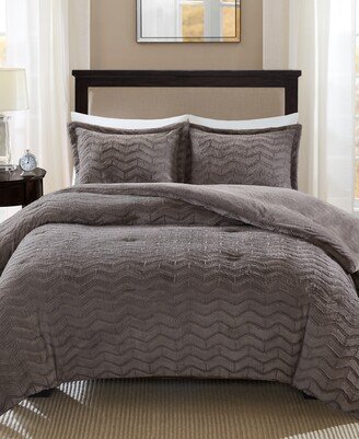 Sloan Reversible Faux Fur 3-Pc. Comforter Set, King/California King