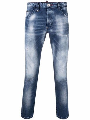 Skinny-Cut Washed Jeans