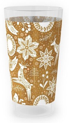 Outdoor Pint Glasses: Gingerbread Forest - Brown Outdoor Pint Glass, Brown