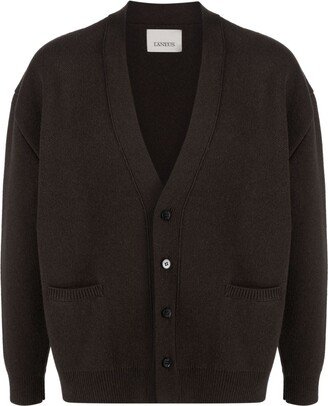 V-neck knitted cardigan-CF