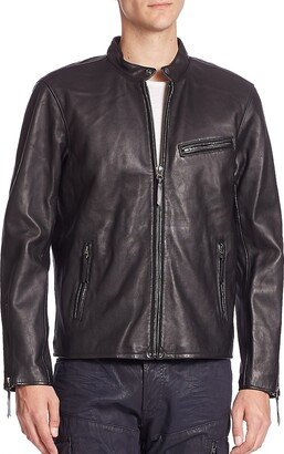 Lambskin Leather Café Racer Jacket