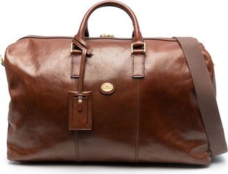 Logo-Plaque Patent Leather Holdall