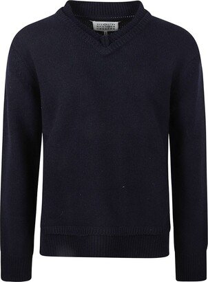 Four-Stitch V-Neck Jumper-AB