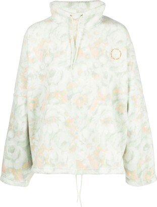 Floral-Print Fleece Jumper