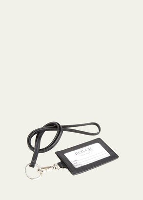 Personalized Leather Lanyard Id Holder