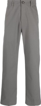 Straight-Leg Cotton Trousers-EC