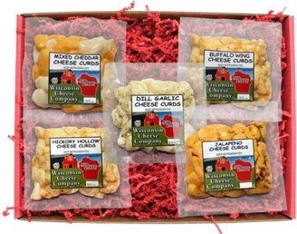 Wisconsin Cheese Company'S Wisconsin Famous Cheese Curd Sampler Gift Basket. Famous Cheese Gift Boxes.