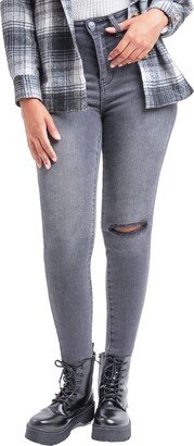 Junior Vintage Dream High-Rise 1-Button Skinny Ankle Jean