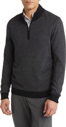 Bird's Eye Quarter Zip Sweater