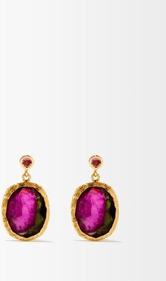 Maiden Tourmaline & 18kt Gold Earrings