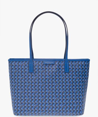 ‘Basketweave Small’ Shopper Bag - Blue