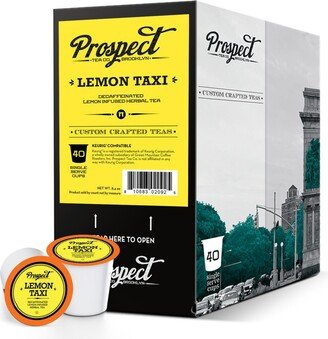 Prospect Tea Co Prospect Tea Decaffeinated Lemon Taxi Herbal Tea Pods for Keurig 2.0, 40 Count