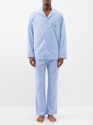 Logo-embroidered Gingham Cotton Pyjamas