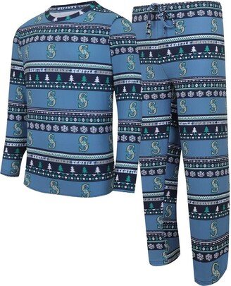 Men's Concepts Sport Navy Seattle Mariners Knit Ugly Sweater Long Sleeve Top & Pants Set