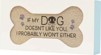 Farmhouse Dog Signs with Cutout Bone Shaped, Gifts For Dog Lovers, White