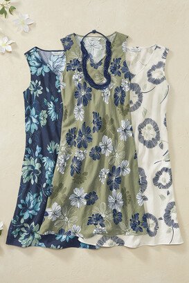 Women's Summer Ease Aster Dress - Thyme Multi - PS - Petite Size