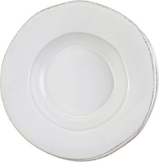 Lastra White Rimmed Pasta Bowl