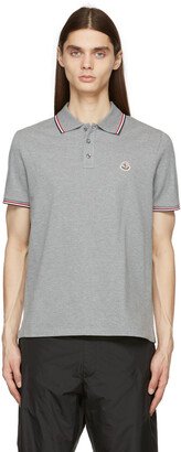 Grey Tricolor Stripe Polo