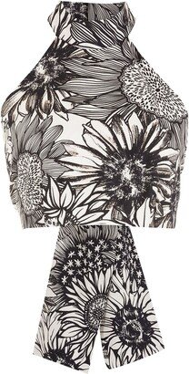 Floral-Print Blouse-AA