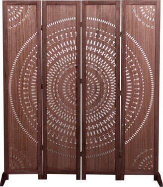 AMERROBIL 65'' H Solid Wood Folding Room Divider-AA