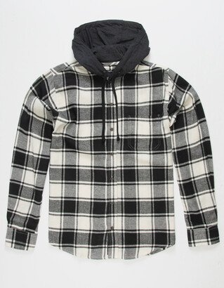 RSQ Mens Plaid Hooded Flannel