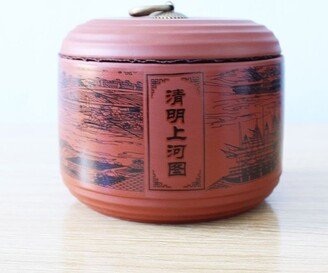 Yixing Zhu Ni Clay Tea Canisters Loose Leaf Storage Jars, Ceramic Caddy