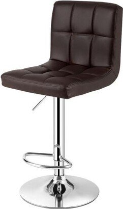 Slickblue Adjustable Swivel Bar Stool with Pu Leather