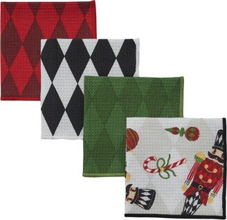 Christmas Nutcracker Dishcloth Set of 4