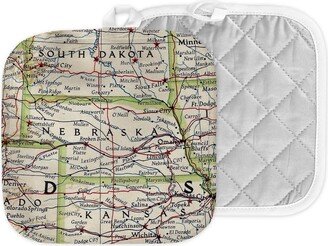 Nebraska Map Hot Pad - Pot Holder Gift Kitchen Airbnb