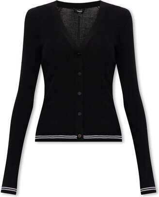 Long Sleeved Ribbed Cardigan-AB